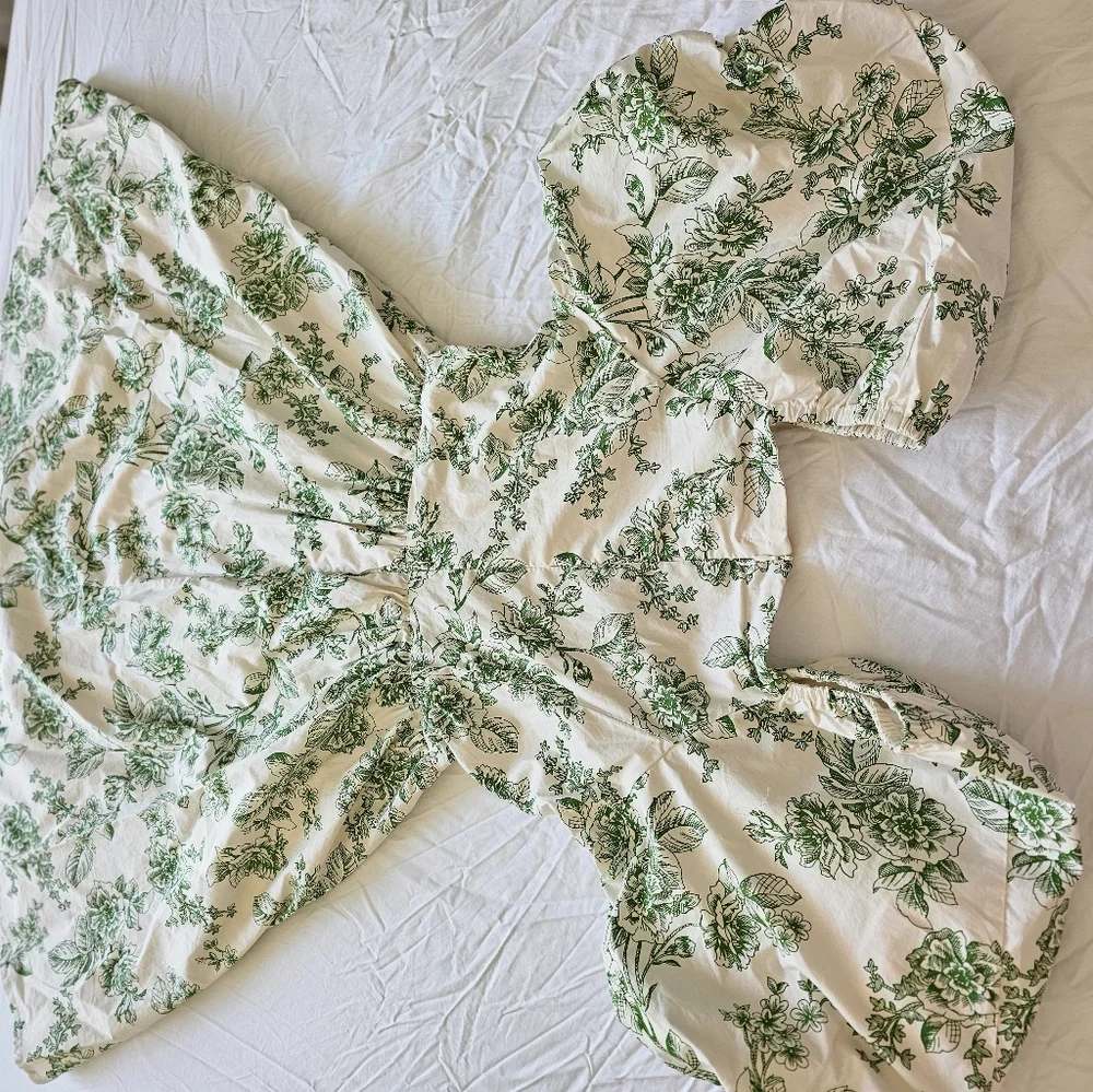 Rachel Parcell size 6 green dress fits like a size 8 sage toile sundress - Picture 5 of 12